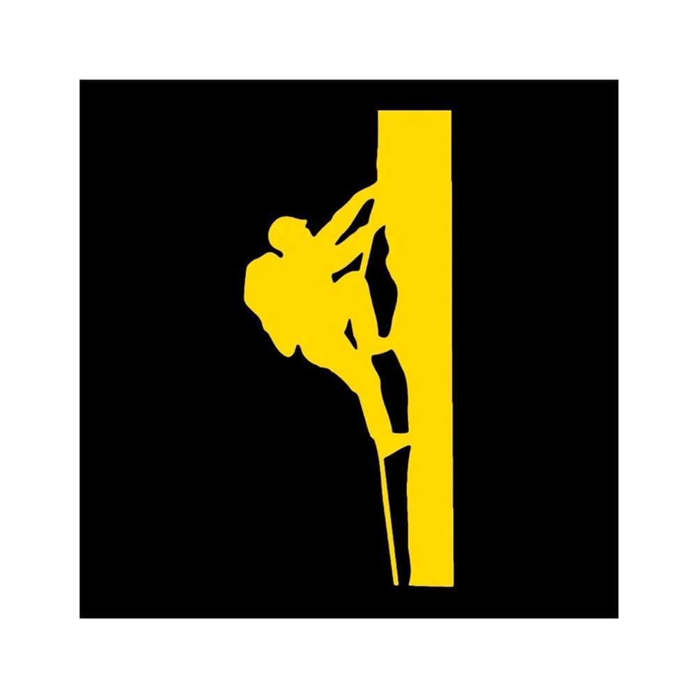 Auto Accessory Climbing Car Sticker Vinyl Decal Car Auto Stickers for Bumper Rear Window(Yellow)