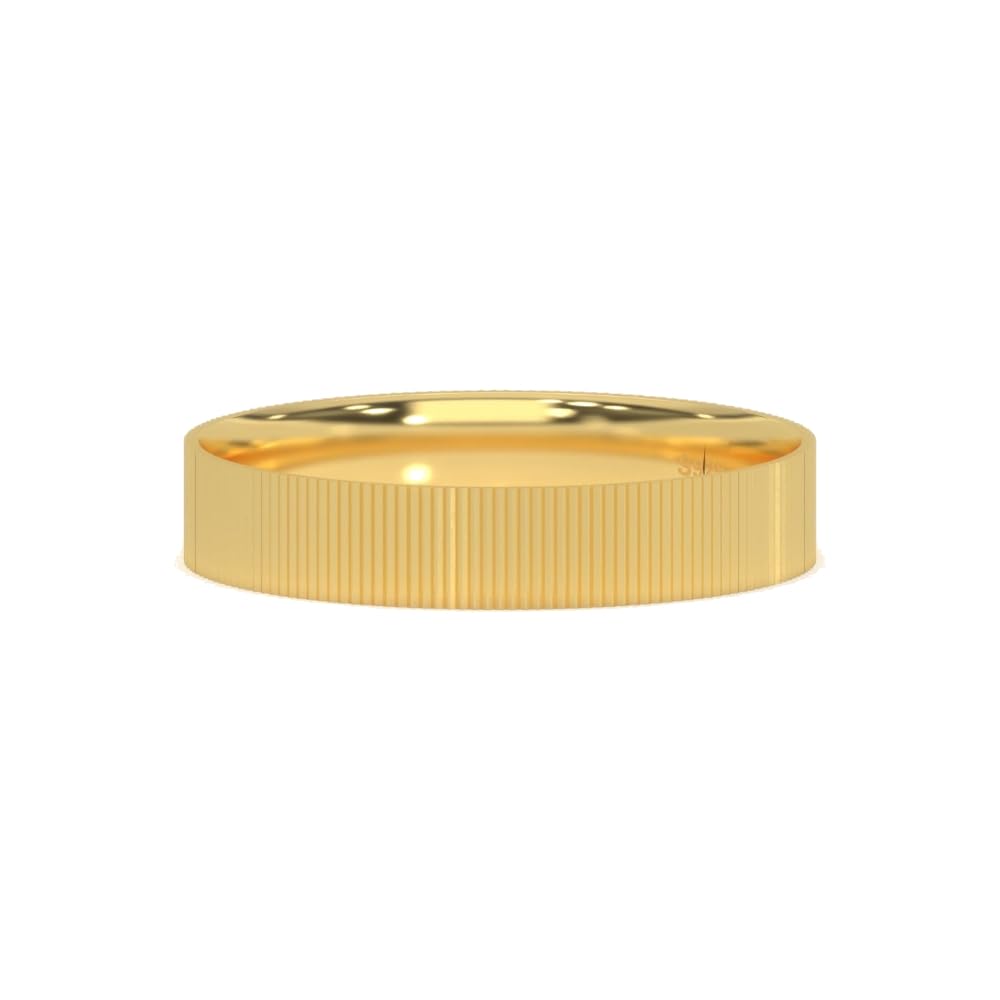 Ribbed Gold Stacking Band Ring 925 Sterling Silver 18K Gold Vermeil Jewellery for Women and Girls |Certified 925 Silver with 5x thicker Gold Plated | Stylish Gift for Her | 1 Year Warranty
