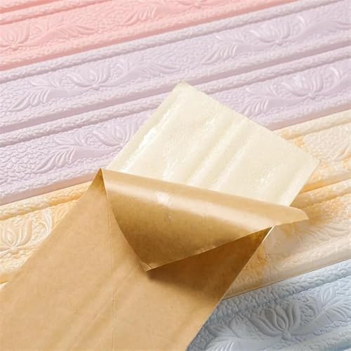 Moldura 3D autoadhesiva lavable de espuma para proteger y decorar paredes 6