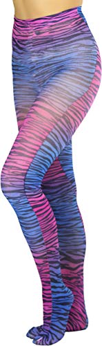 Image of ToBeInStyle Women's Vibrant Multicolor Animal Print Pantyhose Assorted Hosiery