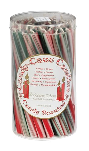 Biedermann & Sons Candy Cane Striped Taper Candles