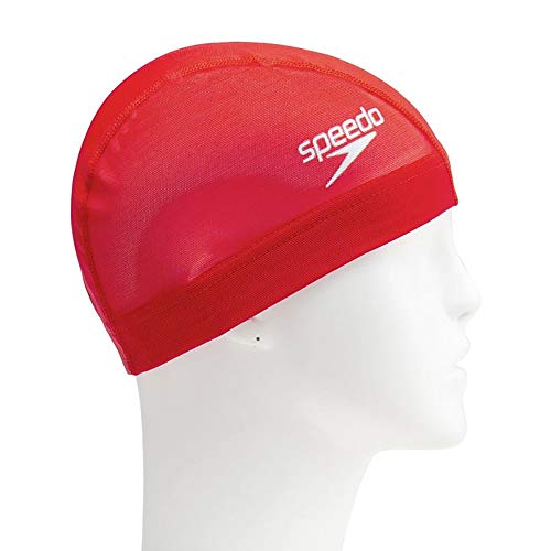 Speedo(スピード) スイムキャップ Logo Mesh Cap ロゴメッシュキャップ 水泳 ユニセックス SE12050 レッド M