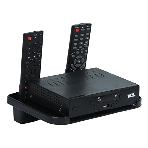 Image of Digiway Multi Purpose Wall Mounted Single Shelf Remote Holding Rack for Living Room for WiFi Router, TV Set Top Box Stand, Home Decor Hanging Shelf Rack (Size: 23 cm x 16.5 cm Black)
