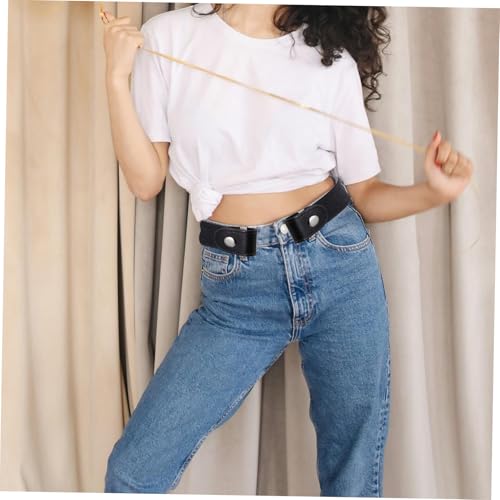 2Pcs Adjustable Invisible Waist Belt for Women Men Comfortable No Buckle Design for Jeans and Casual Wear Reliable Security Versatile Use Colors4