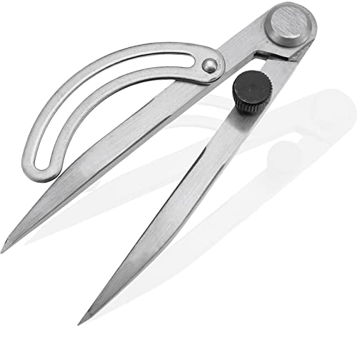 Muye Woodworking Compass Dvider Spacing Gauge Snap Fitters Draw Compasses Wood Industry Classified Carbon Steel Head Edge Trimmer Leather Tools Rotating Circle Line #TOP6
