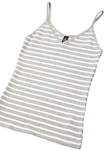 Regata Básica Listrada, Hering, Feminino, Cinza/Off, XG