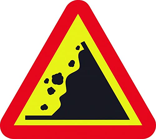 Normaluz V11065 - Señal Vial Triangular Desprendimientos Metalica Termolacada 70 Cm Con Cte, Ripci