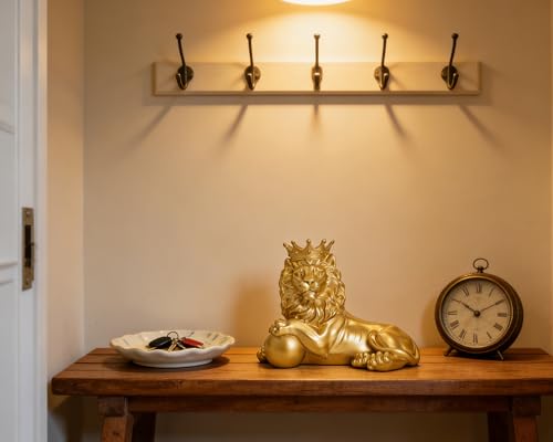 Estatua León Feng Shui Decoración Hogar Dorada miniatura 5