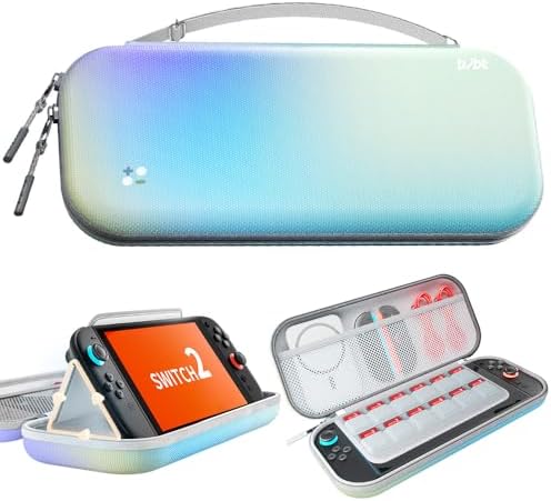 （08:00時点） BJBT Switch 2 ケース 【Switch2対応/8色 選択可】2025年 Nintendoスイッチ2モデル用 switch 2ケース かわいい 防塵防水 耐衝撃 持ち運び キャリングケース 全面保護型 ゲームカード12枚収納が可能 アクセサリーポーチ Light Blue
