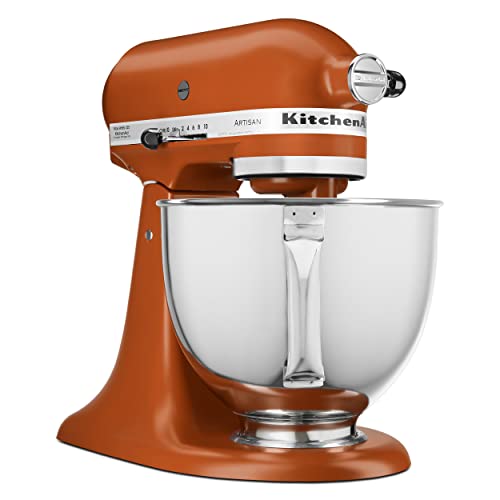 Image of KitchenAid Artisan Series 5 Quart Tilt Head Stand Mixer with Pouring Shield KSM150PS, Scorched Orange