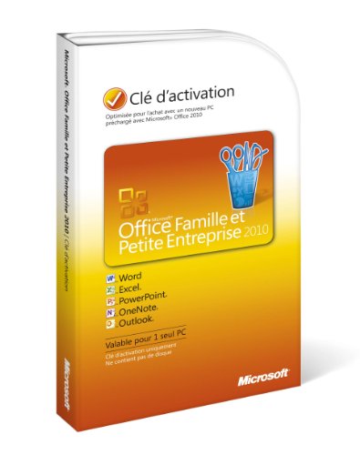 Microsoft Office 2020 Microsoft Office 2010 Homebusiness French PC Attach Key PKc Microcase (versión en francés)