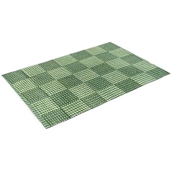Dywan PASSATOIA 100% bawełna metr szkocki barwiony drut do łazienki, kuchni, pokoju (50X170 CM, zielony)