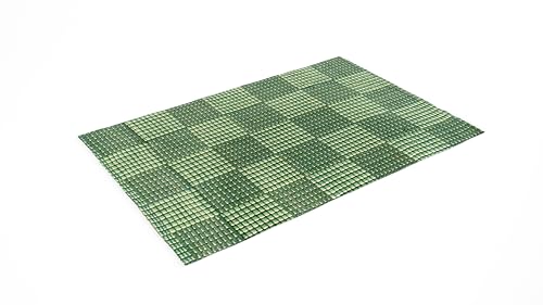 Tappeto PASSATOIA 100% Cotone Metro Scozzese Tinto Filo per Bagno, Cucina, Sala (50X80 CM, Verde)