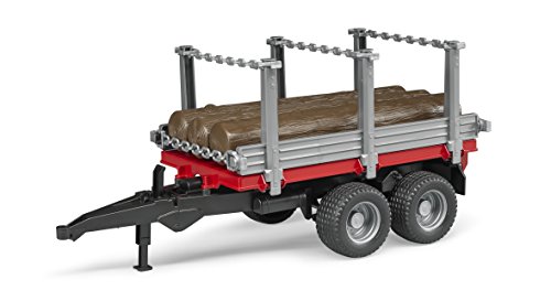Preisvergleich Produktbild bruder 02213 Holzanhänger mit 3 Baumstämmen