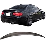 IKON MOTORSPORTS, Trunk Spoiler Compatible with 2007-2013 BMW E92 3 Series Coupe & E92 M3, Performance Style Real Carbon Fiber CF Rear Trunk Lid Spoiler Wing Lip