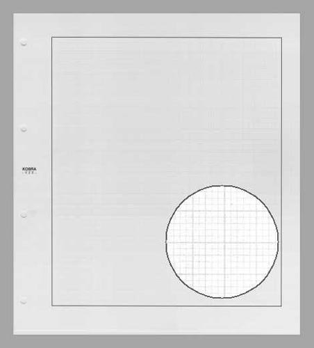 KOBRA-Blankoblatt V2E feuillet neutre imprimé filet pour philatélie
