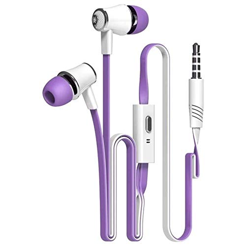 SANKER in-Ear 3.5mm Plug Earbuds with Mic (Purple)