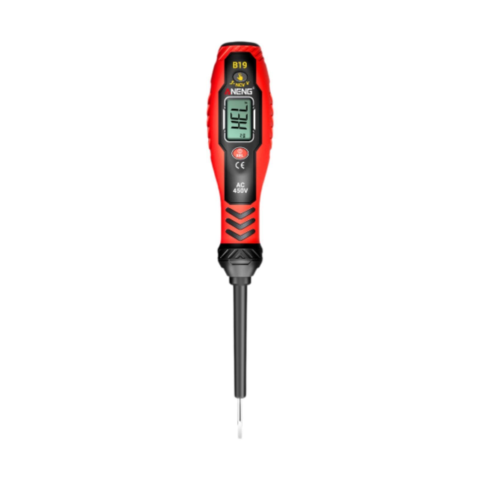 Amagogo Voltage Tester Voltage Measurement Tool Wear Resistant LCD Display High Torque Digital Pen for Line Breakpoint Detection Home, Red
