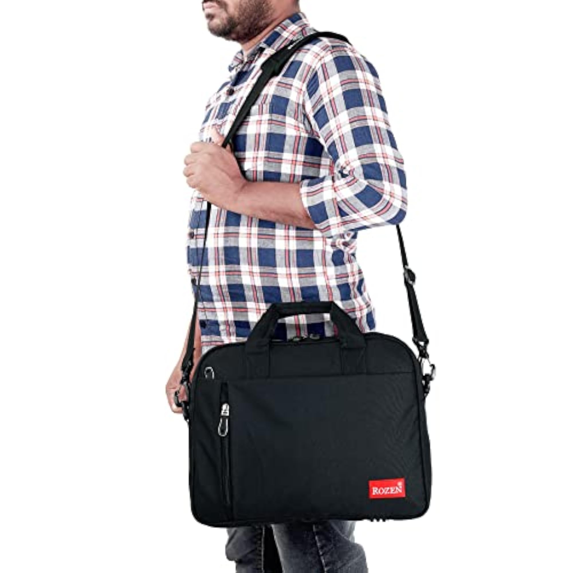 15.6 inch Laptop Briefcase Shoulder Sling Bag for Men and Women