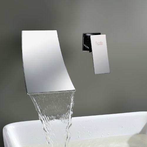 Lightinthebox Widespread Waterfall Bathtub Mixer Taps Bath Shower Faucets Single Handle Two Holes Wall Mount Curve Spout Bathroom Sink Faucets Vessel Sink Vanity Faucets Lavatory Plumbing Fixtures