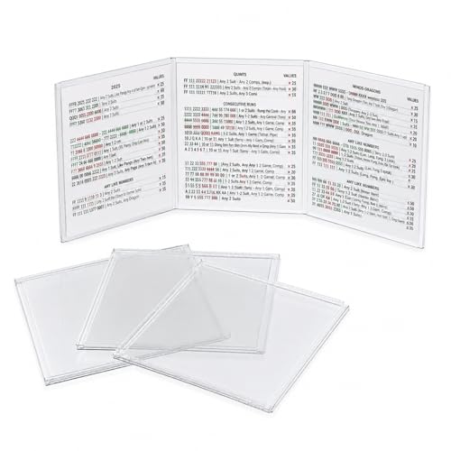 Xieyiwei 2026 Mahjong Card Holder Protector for NMJL Clear Plastic Sleeves 4 Pack Durable Card Cover Fits Large Size 6 1/8 x 4 3/4