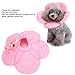 JOROBURO Pet Recovery Collar, Lightweight Sunflower Shape Cute Dog Elizabeth Collar, Adjustable Soft Cat Cone Collar Pet Sponge Neck Collars for Dogs and Cats (L)
