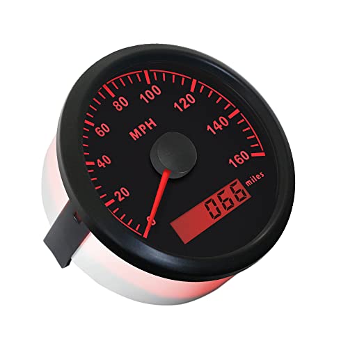Image of ELING Universal MPH GPS Speedometer Odometer Kit 160MPH Speed Gauge for Car Motorcycle Tractor Truck with Backlight 85mm 12V 24V Replacement Speedo
