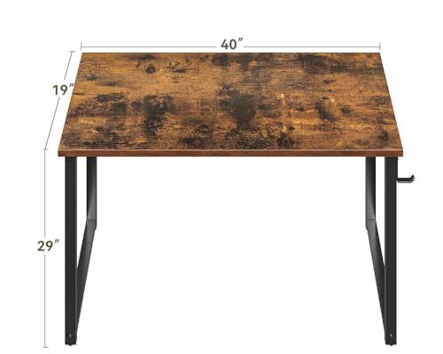 image for ODK 40 Inches Small Computer Desk, Home Office Desk for Small Spaces, 