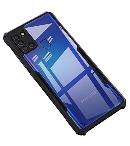 Amazon Brand – Solimo Mobile Cover for Samsung Galaxy A21s (Polycarbonate_Black)- Best and cheap mobile covers in India