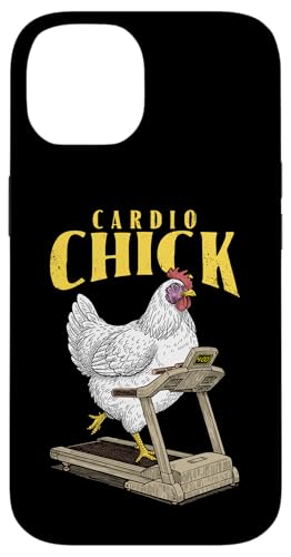 おもしろジムチキンヘン 有酸素運動 ひよこ ワークアウト フィットネス 鳥 スマホケース iPhone 14 用