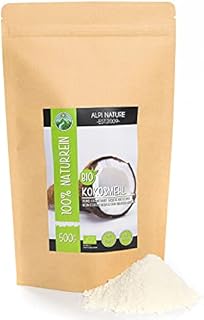 Organic coconut flour (500g), raw food quality from controlled organic cultivation, gluten-free, lactose-free, laboratory-tested, vegan