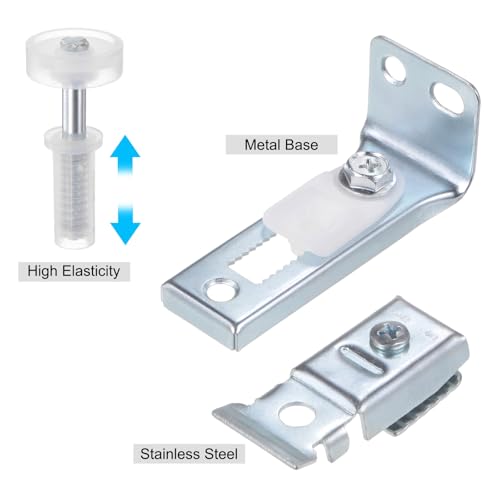 uxcell Kit de Herrajes para Puerta Bifold incluye Pivote Superior e Inferior, Soporte y Rueda Guía, Perilla y Tornillos para Puerta Plegable de Clóset miniatura 4