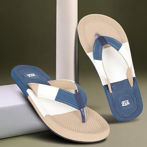 Image of Men's Orthopedic Comfort Flip Flops Slippers | Cushioned Footbed | Anti-Slip Sole | Men,s Slippers