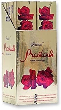 Balaji Prashanth Herbal Incense Sticks - Box of Twelve