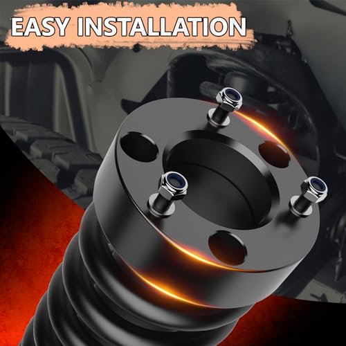 Image of 2.5 Inch Front Leveling Lift Kit For 2004-2026 Ford F150 2WD /4WD, Lift Kit Compatible With Expedition 2003-2018,2pcs Aluminum Suspension Strut Spacers | Raise Front End 2.5 inch