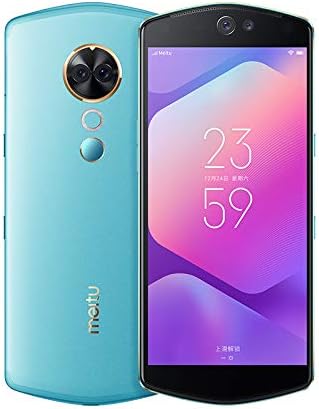 Original Meitu T9 4G LTE 6.01" Full Screen 6GB RAM 128GB ROM Snapdragon 660 Octa Core Android 8.1 QuickCharge Fingerprint Face Unlock Cameras Dual Front/Rear Camera Smartphone Mobile Phone (Blue)