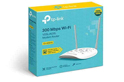 TP-LINK-TD-W9970-Router-VDSL2-WiFiEthernet-10-100-Mbits-10100Base-TX-80211b-80211g-80211n-300-Mbits-ADSL-RJ-11-20-Blanco