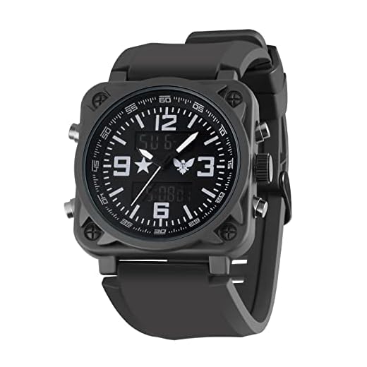 GREENTREEN Militar Relojes Hombres Analógico: Deportivo Cuarzo Reloj con Correa en Silicona - Negro Multifunción Grandes Relojes de Pulsera con Alarma Cronómetro para Táctico Deportes al Aire Libre