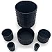 So Cal SuperGrip Universal 6 Piece Silicone Caps for Cleaning, Storage and Odor Proofing Glass Water Pipes/Rigs and More - Black