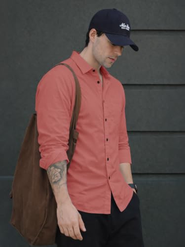 Image of Noble Monk Men's Full Sleeve Shirt | Casual Shirt for Men | Stylish Cotton Blend | Comfortable Everyday Wear | Button Down Clothing | Travel & Outdoor Apparel