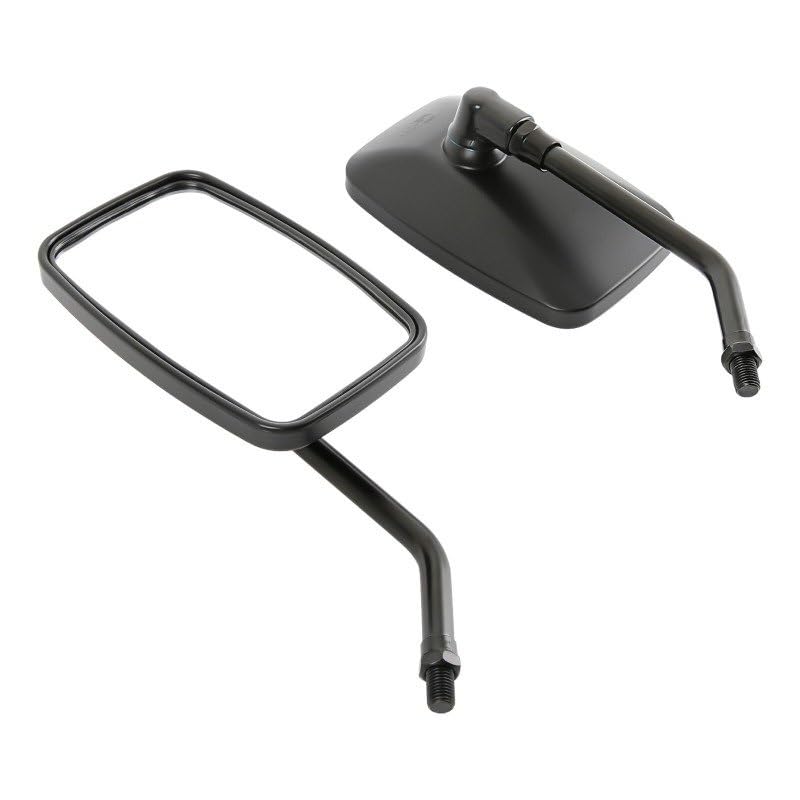 Espejos retrovisores de moto 10mm rectangulares negros para manillar de Shadow VT750 VT1100