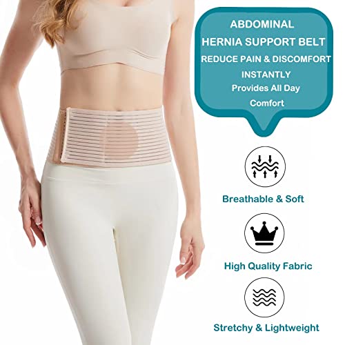 Heerteeaj Cinto Per Ernia Ombelicale - Sostegno Per Ernia Addominale. Fascia Ernia Ombelicale Con Supporto Traspirante, Ergonomica E Terapeutica - 2