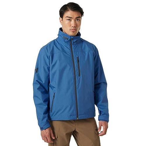 Image of Helly-Hansen mens Crew Midlayer Fleece Lined Waterproof Windproof Rain Jacket