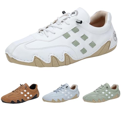 Zapatos para el dolor de pies ergonómicos unisex en piel caqui