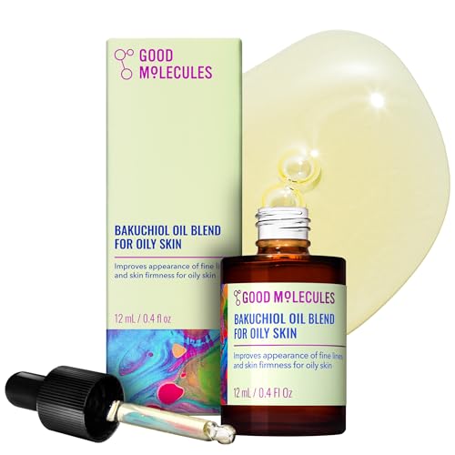 Good Molecules Bakuchiol Oil for Oily Skin - Ultra Hydrating Retinol Alternative Face Oil with...
