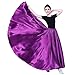 MUNAFIE Women's Long Maxi Dance Skirt - Satin Fairy Skirt for Praise & Cosplay Belly Dance Skirt Purple