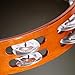 Traditional Wood Tambourine with Aluminum Jingles, Double Row — NOT MADE IN CHINA — Great for All Musicians, 2-YEAR WARRANTY
