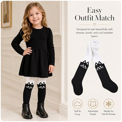 Image of VIKITA Girls tights Cotton Leggings in Spring fall winter stripe socks for girls 3-8 years