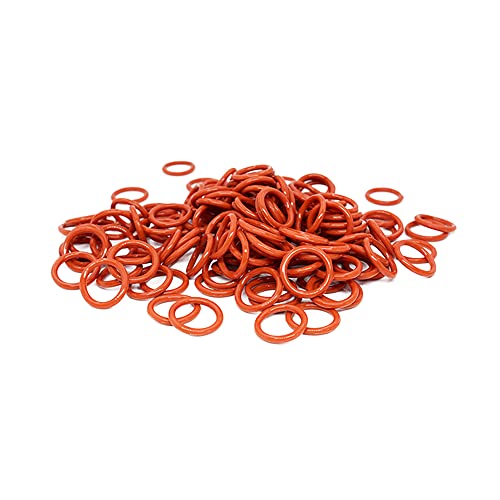 30 PZ Silicone Rosso O-Ring Silicone VMQ 2.5mm Spessore Gomma O-Ring Guarnizione Guarnizione,15x10x2.5mm