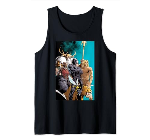 Débardeur Black Panther Marvel style group shot imprimé vintage pour homme